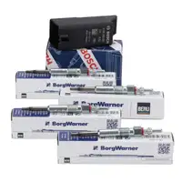 BOSCH Steuerger&auml;t Gl&uuml;hzeit + 4x BERU Gl&uuml;hkerze f&uuml;r VW Golf 5 Touran Caddy3 8P 1.9/2.0 TDI