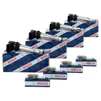 4x BOSCH Z&uuml;ndspule + 4x BOSCH Z&uuml;ndkerze f&uuml;r VW GOLF 4 5 Polo SEAT Ibiza SKODA 1.4 1.6