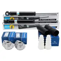 2x BILSTEIN B4 Stoßdämpfer + SACHS Staubschutz + Domlager für VW Passat SKODA hinten