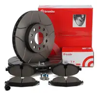 Brembo MAX LINE Bremsscheiben + Bel&auml;ge f&uuml;r AUDI A3 8V SEAT Leon SKODA Octavia Golf 7 vorne