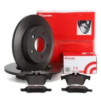 BREMBO Bremsscheiben + Bel&auml;ge f&uuml;r FORD C-Max DM2 Focus 2 MK2 hinten