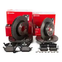 BREMBO Bremsscheiben + Bel&auml;ge + Wako f&uuml;r AUDI A3 8P Leon Octavia 3 GOLF 5 6 vorne + hinten