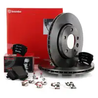 BREMBO Bremsscheiben + Bel&auml;ge f&uuml;r VW Multivan Transporter T5 2E3 2E4 hinten