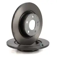 BREMBO Bremsscheiben VOLL + Bel&auml;ge + Wako f&uuml;r MERCEDES C-Klasse W205 S205 C205 A205 hinten