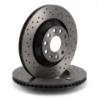 BREMBO XTRA Bremsscheiben + Bremsbel&auml;ge f&uuml;r VW Golf 7 Passat B8 Tiguan A3 8V Q2 Q3 hinten