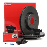 BREMBO Bremsscheiben + Bel&auml;ge + Wako f&uuml;r MERCEDES W205 C450 C43 AMG X253 C253 hinten