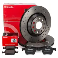 BREMBO XTRA Bremsscheiben + Bremsbel&auml;ge f&uuml;r VW Golf 7 Passat B8 Tiguan A3 8V Q2 Q3 hinten