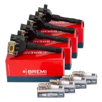 4x BREMI ignition coils + 4x BERU spark plugs for BMW 3 Series E36 318is 140 hp M42 up to September 1993