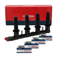 BREMI Zündspule 4x BOSCH Zündkerze für OPEL Astra G H Meriva Signum Vectra C B 1.6 1.8