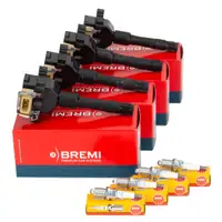4x BREMI ignition coils + 4x NGK spark plugs for BMW 3 Series E36 318is 140 hp M42 up to September 1993