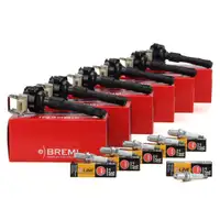 6x BREMI Z&uuml;ndspule + NGK Z&uuml;ndkerze f&uuml;r BMW 3er E46 5er E39 7er E38 Z3 E36 M52 M54