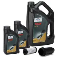 Hydraulikfilter + 1x 5L + 2x 1L FUCHS Getriebe&ouml;l f&uuml;r FORD C-Max Focus Galaxy Kuga S-Max