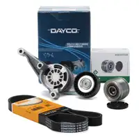 DAYCO 6PK1050 Keilrippenriemen + Spanner + INA Riemenscheibe f&uuml;r VW Golf 5 1.9/2.0 TDI