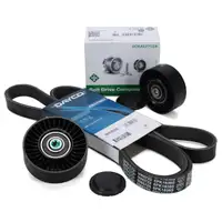 DAYCO 6PK1836S V-ribbed belt + INA pulleys for BMW 1 Series 118d, 120d, 136&ndash;177 N47 up to 2006