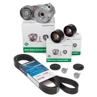 DAYCO 7PK2035S Keilrippenriemen + INA Riemenspanner + Rollen f&uuml;r CHRYSLER MERCEDES OM642