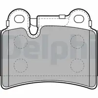 DELPHI LP2061 Bremsbel&auml;ge Bremskl&ouml;tze f&uuml;r VW Touareg 7L 16 Zoll PR-1KE hinten 7L6698451B