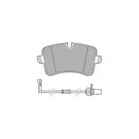 DELPHI LP3625 Bremsbel&auml;ge + Warnsensor f&uuml;r AUDI A8 4H D4 2.0 TFSI quattro PR-1KE hinten