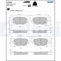 DELPHI LP3853 Bremsbel&auml;ge Bremskl&ouml;tze f&uuml;r JEEP Gladiator JT_ Wrangler 4 JL hinten