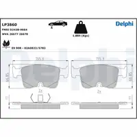 DELPHI LP3860 Bremsbel&auml;ge Bremskl&ouml;tze f&uuml;r VW Golf 8 Caddy 5 AUDI A3 8Y PR-1ZD vorne