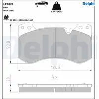 DELPHI LP3821 Bremsbel&auml;ge Bremskl&ouml;tze f&uuml;r BMW 2er G87 M2 3er G80 M3 4er G82 G83 M4 vorne