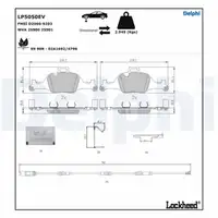 DELPHI LP5050EV Bremsbel&auml;ge Bremskl&ouml;tze f&uuml;r BMW i4 mit 348mm Scheiben vorne 34106898192