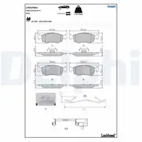 DELPHI LP5079EV Bremsbel&auml;ge Bremskl&ouml;tze Bremsbelagsatz f&uuml;r FIAT 500e 332_ vorne 77368831