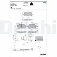 DELPHI LP5019EV Bremsbel&auml;ge Bremskl&ouml;tze f&uuml;r MERCEDES-BENZ EQB X243 250+ vorne 0004205603