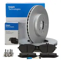 DELPHI Bremsscheiben + Bel&auml;ge + Sensor f&uuml;r MERCEDES W177 W247 C/X118 ohne Sportpaket vorne