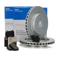 DELPHI Bremsscheiben + Bremsbel&auml;ge f&uuml;r TESLA Model S 5YJS hinten