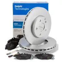 DELPHI Brake Discs + Brake Pads + Wako for MERCEDES E-Class W211 S211 (Front)
