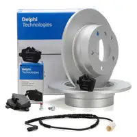 DELPHI Bremsscheiben + Bel&auml;ge + Wako f&uuml;r BMW 1er E81 116/118i 116/118d bis 02.2010 hinten