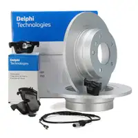 DELPHI Brake Discs + Pads + Wako for BMW 1 Series F20 F21 and 2 Series F22 F23 (Rear)