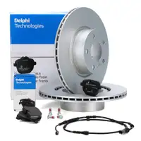 DELPHI Bremsscheiben + Bremsbel&auml;ge + Wako f&uuml;r BMW X3 F25 X4 F26 hinten