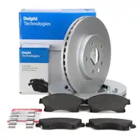 DELPHI Bremsscheiben + Bremsbel&auml;ge f&uuml;r OPEL Astra J POC J67 vorne