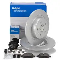 DELPHI Bremsscheiben + Bremsbel&auml;ge f&uuml;r OPEL Astra K mit TRW-System hinten