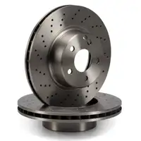 DELPHI Brake Discs + Brake Pads + Sensor for MERCEDES S-Class W220 S280 S350 (Front)