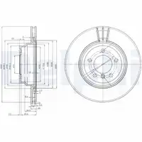 DELPHI Bremsscheiben + Bremsbel&auml;ge + Sensor f&uuml;r BMW 1er E82 123d 204 PS ab 03.2010 vorne