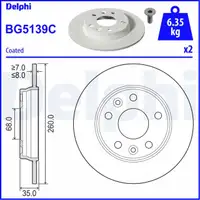 DELPHI Bremsen Set Bremsscheiben + Bremsbel&auml;ge f&uuml;r RENAULT Zoe BFM_ ab 09.2019 hinten