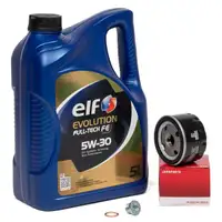 elf Evolution Full-Tech FE 5W-30 Motor&ouml;l 5L + HERTH+BUSS &Ouml;lfilter f&uuml;r RENAULT DACIA OPEL