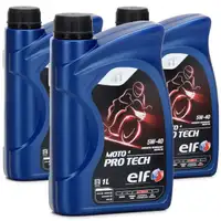 3L 3 Liter ELF Motor&ouml;l &Ouml;L 4T 4-TAKT MOTO 4 PRO TECH 5W-40 5W40 JASO MA2 API SL