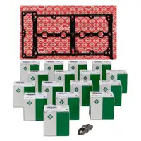 ELRING Ventildeckeldichtung + 16x INA Kipphebel f&uuml;r ALFA FIAT FORD OPEL 1.3 DIESEL