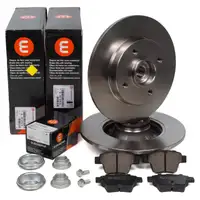 EUROREPAR Bremsscheiben + Radlager + Bel&auml;ge f&uuml;r CITROEN C4 1 PEUGEOT 307 ORGA 9898 hinten