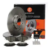 EUROREPAR Bremsscheiben + Bel&auml;ge f&uuml;r PSA C4 Picasso 2 308 2 3 508 2 OPEL Astra L hinten