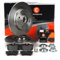 EUROREPAR Bremsscheiben + Radlager + Bel&auml;ge f&uuml;r CITROEN C3 2 C4 1 PEUGEOT 2008 1 hinten