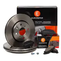 EUROREPAR Bremsscheiben + Bbel&auml;ge f&uuml;r CITROEN C1 1 2 EUGEOT 107 108 TOYOTA Aygo B1 vorne