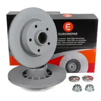 EUROREPAR Bremsscheiben + Radlager Satz f&uuml;r FIAT NISSAN OPEL RENAULT hinten 1620037080