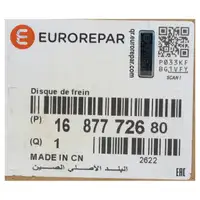 EUROREPAR Bremsscheiben Satz f&uuml;r CITROEN OPEL Grandland PEUGEOT TOYOTA hinten 1687772680