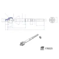 febi Spurstange Axialgelenk Gelenkstange f&uuml;r RENAULT Espace 5 Talisman vorne 485212309R