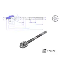 FEBI 178478 Spurstange Axialgelenk Gelenkstange RENAULT Kadjar HA Vorderachse 485212518R