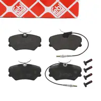 febi Bremsbel&auml;ge + Warnkontakt f&uuml;r PEUGEOT 405 1 2 CITROEN ZX N2 mit Girling Bremse vorne
